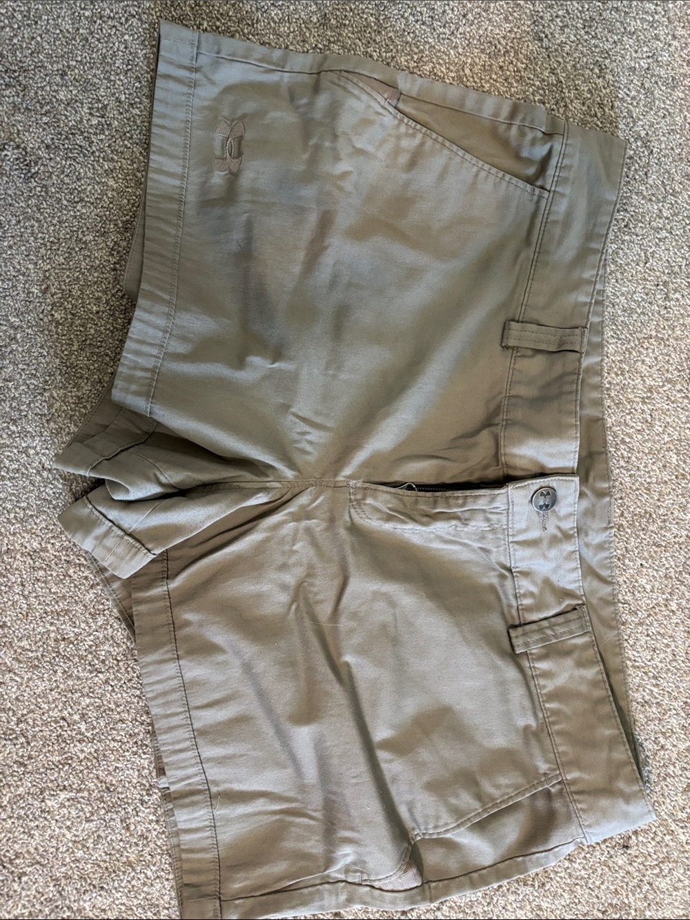 Under Armour Olive Green Flat Front Women's Shorts